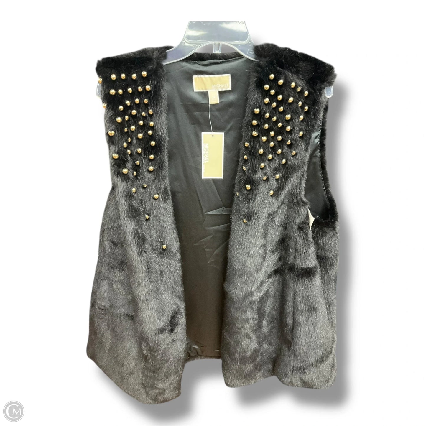 Vest Faux Fur & Sherpa By Michael By Michael Kors In Black, Size: 2x