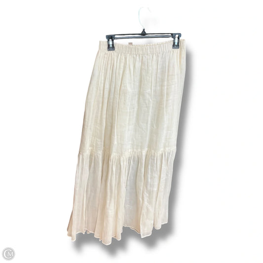 Skirt Midi By Banana Republic In Cream, Size: 2