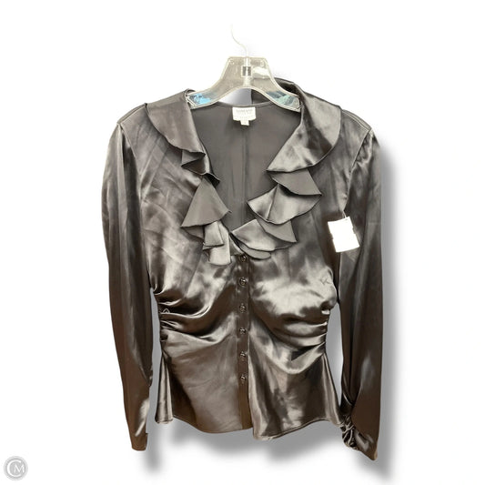 Blouse Long Sleeve By Armani Collezoni In Black, Size: S