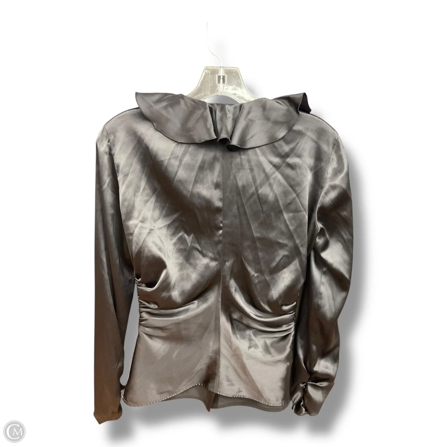 Blouse Long Sleeve By Armani Collezoni In Black, Size: S