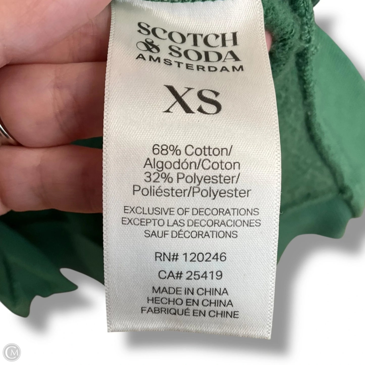 Sweatshirt Crewneck By Scotch & Soda In Green, Size: Xs
