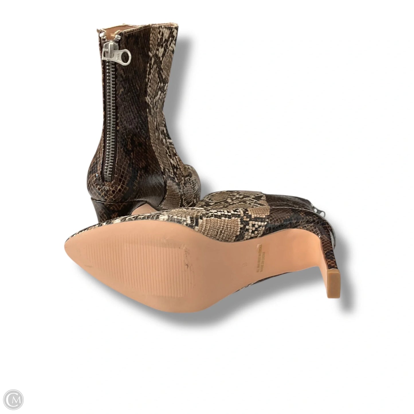 Boots Ankle Heels By Dolce Vita In Snakeskin Print, Size: 9