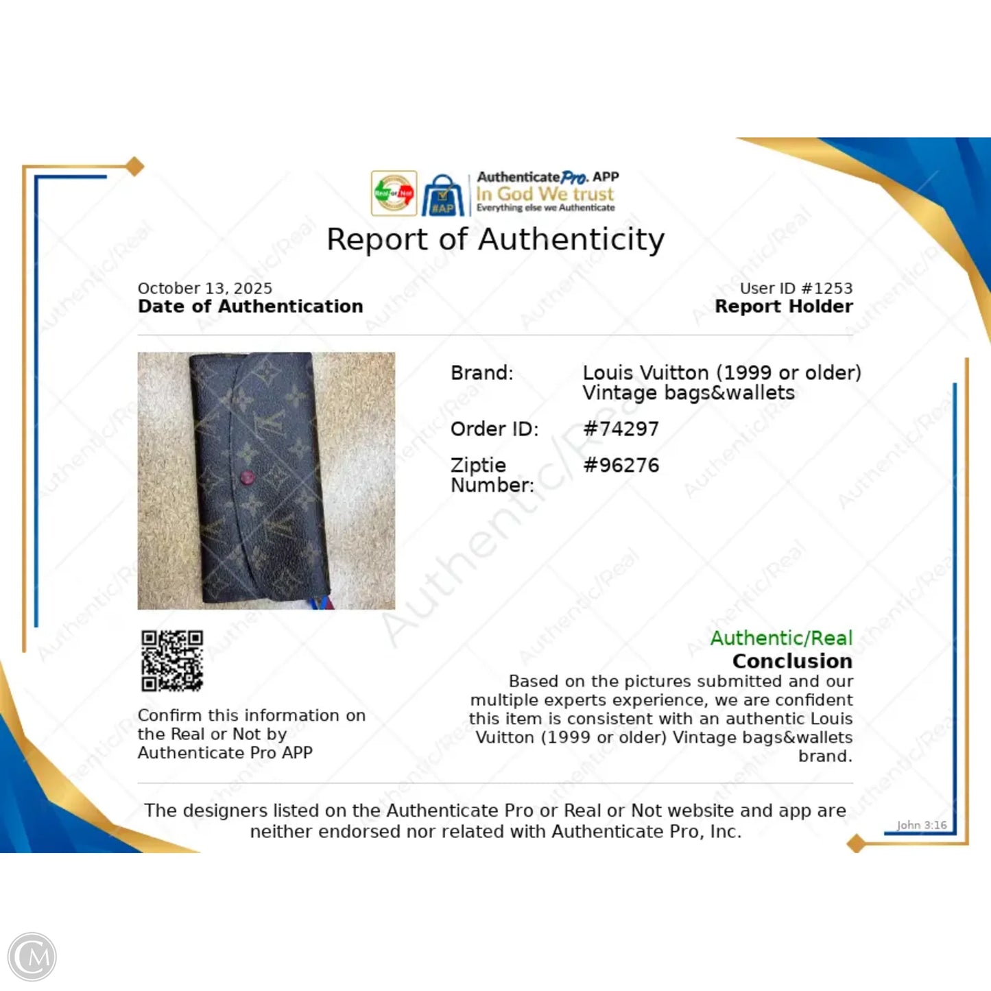 Wallet Luxury Designer By Louis Vuitton, Size: Large