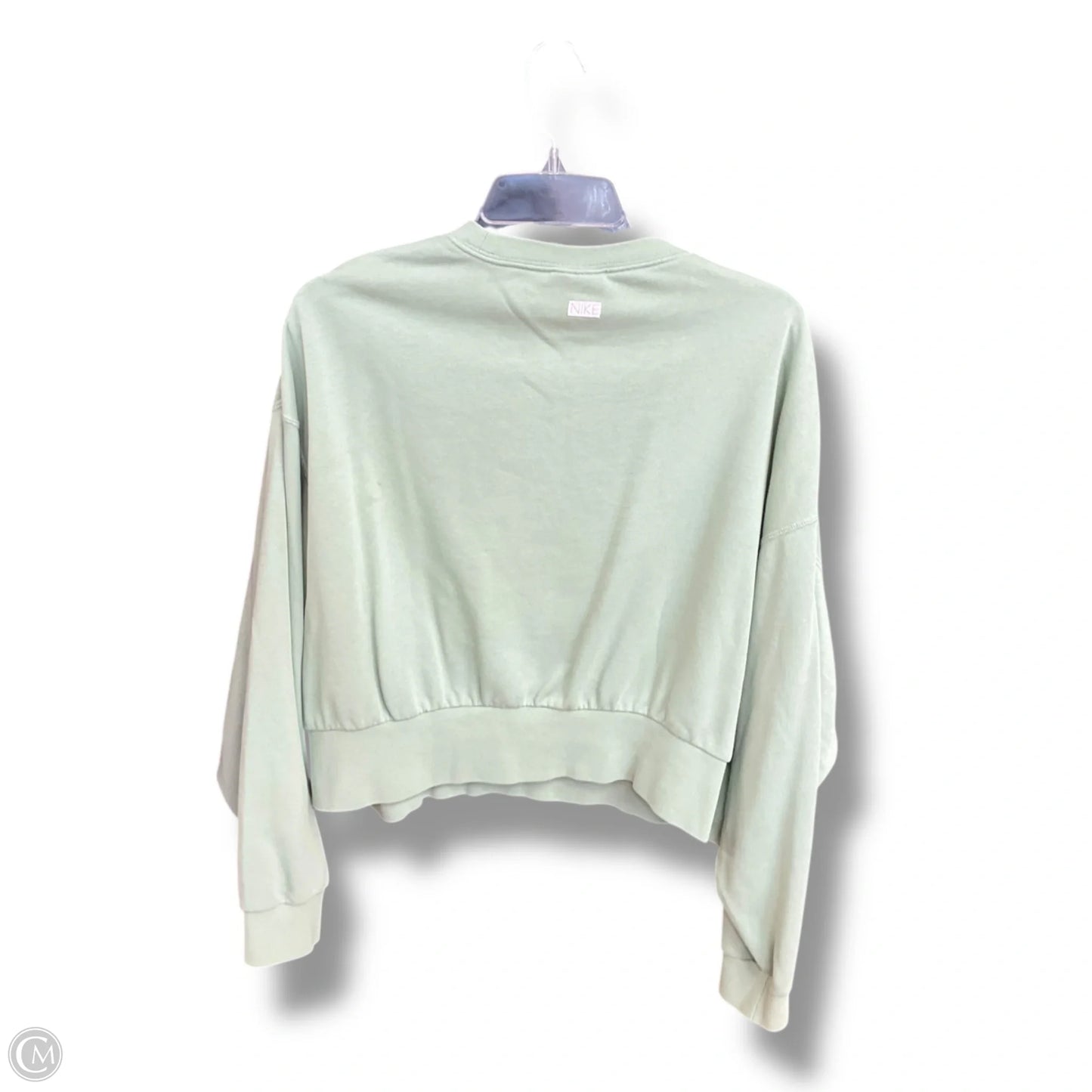 Athletic Top Long Sleeve Crewneck By Nike Apparel In Green, Size: S