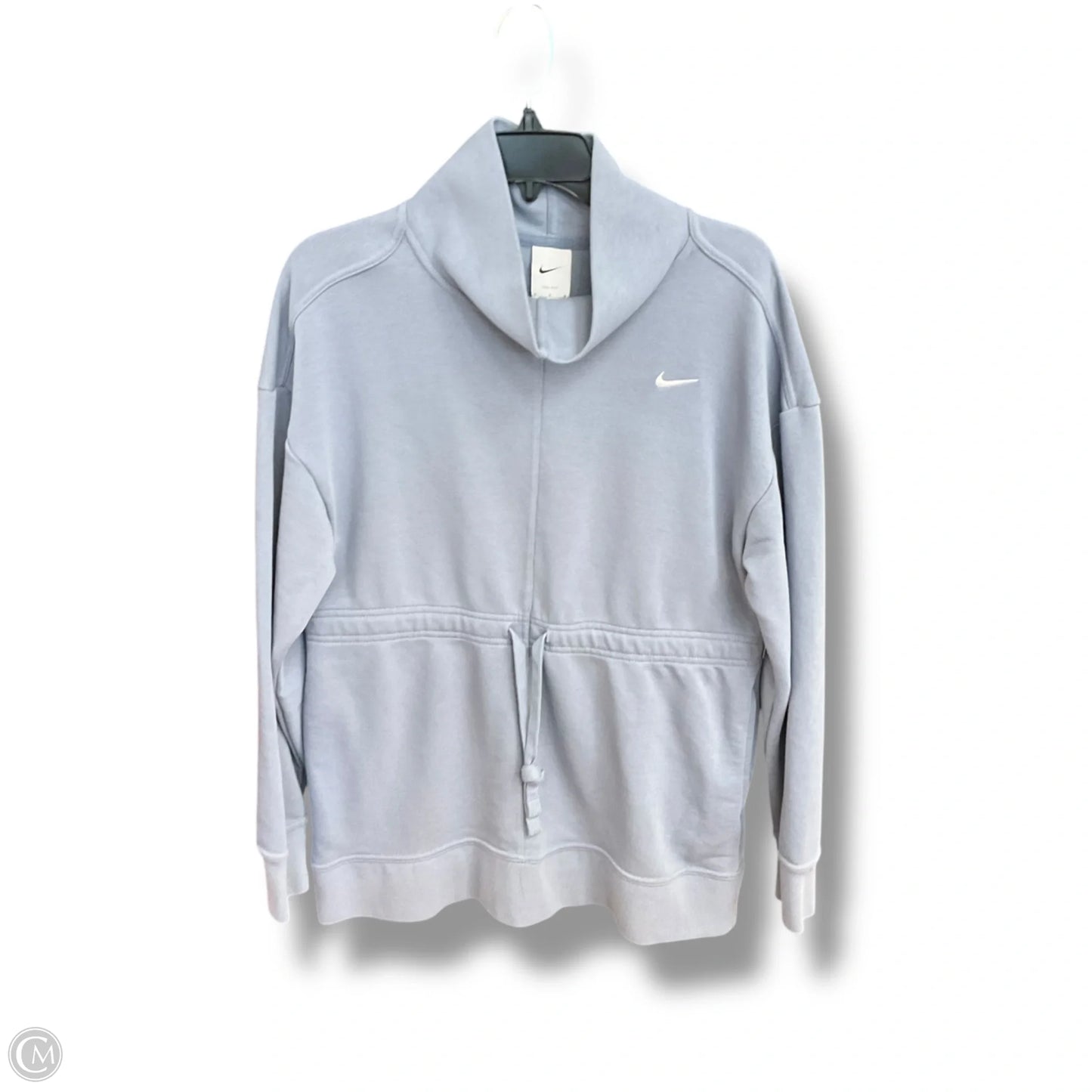 Athletic Top Long Sleeve Collar By Nike Apparel In Blue, Size: M