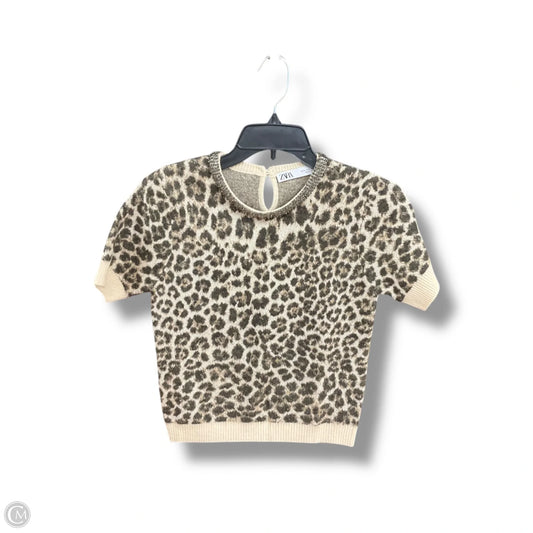 Sweater By Zara In Animal Print, Size: S