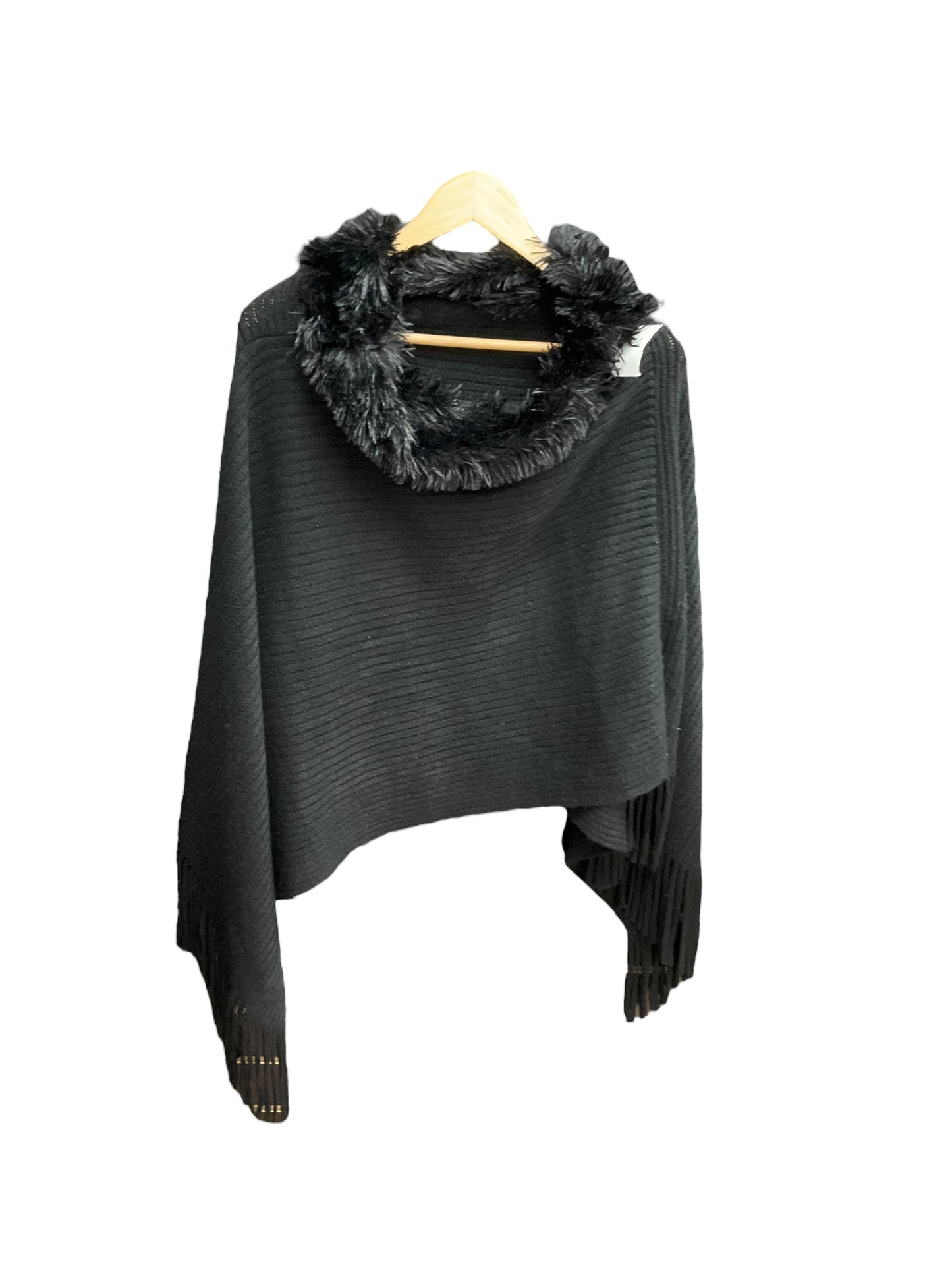 Poncho By Clothes Mentor In Black