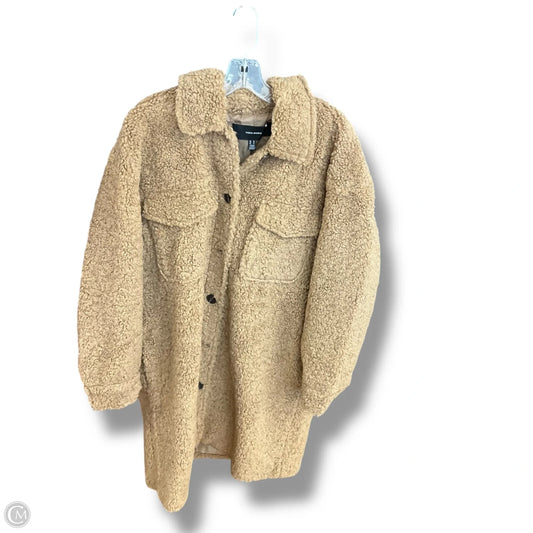 Coat Faux Fur & Sherpa By Vero Moda In Tan, Size: Xl