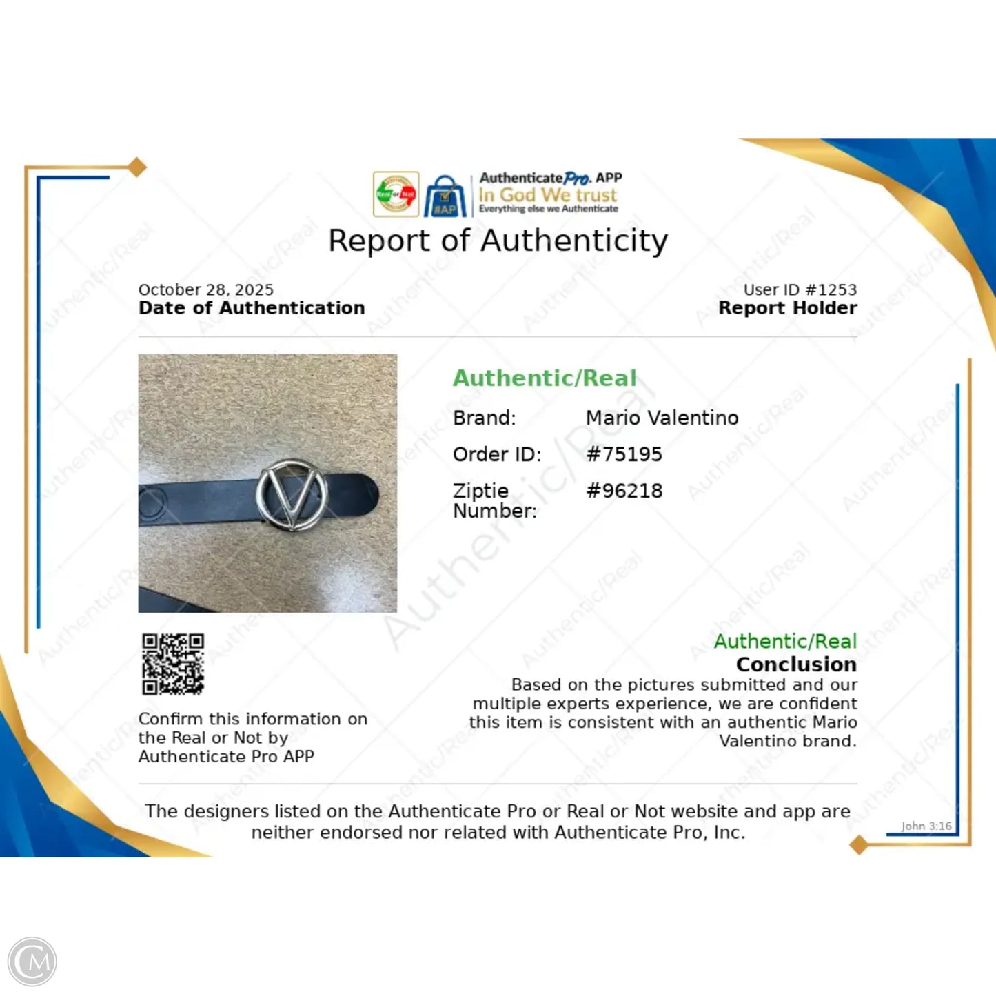 Belt Designer By Valentino-mario, Size: Medium