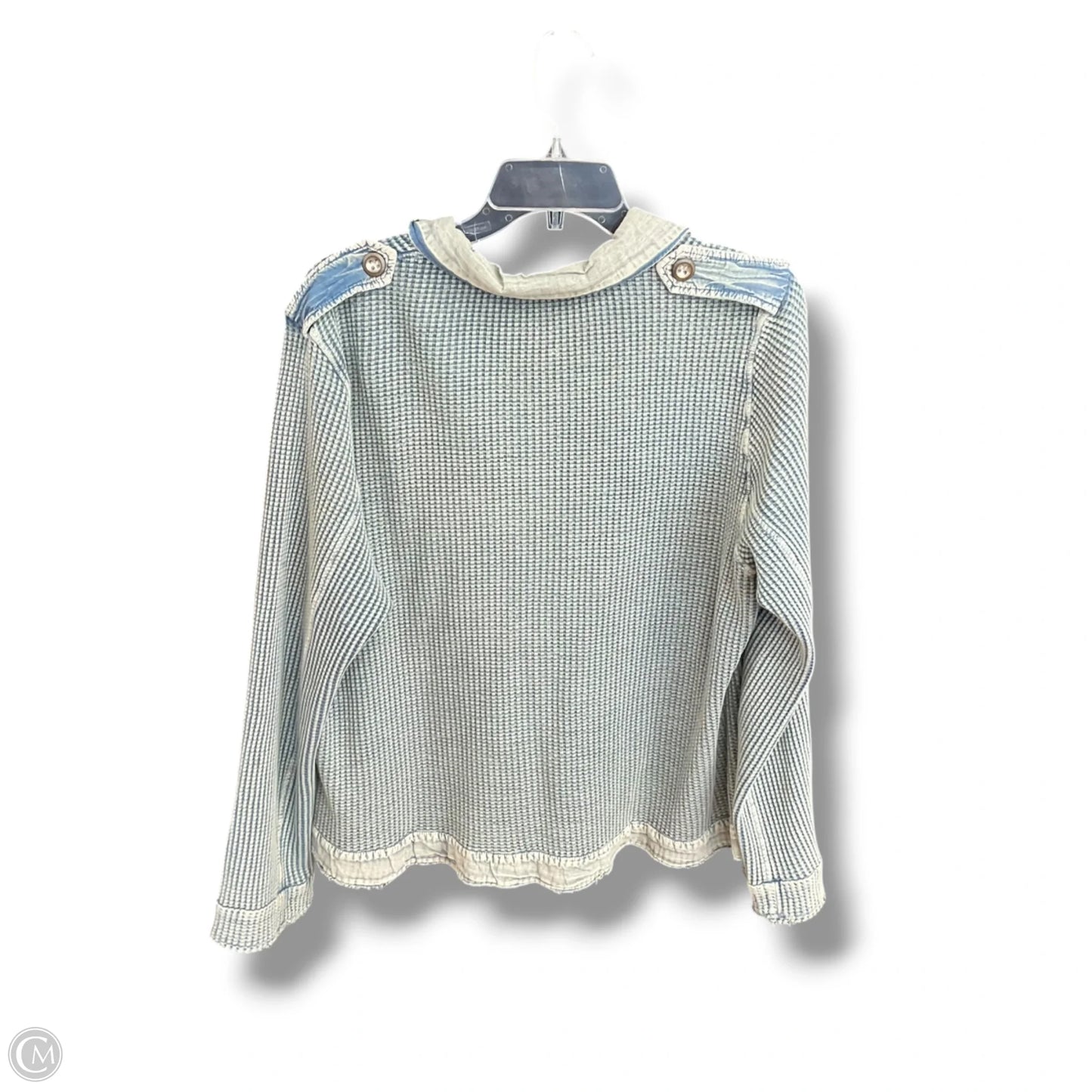 Jacket Shirt By Free People In Blue, Size: Xs