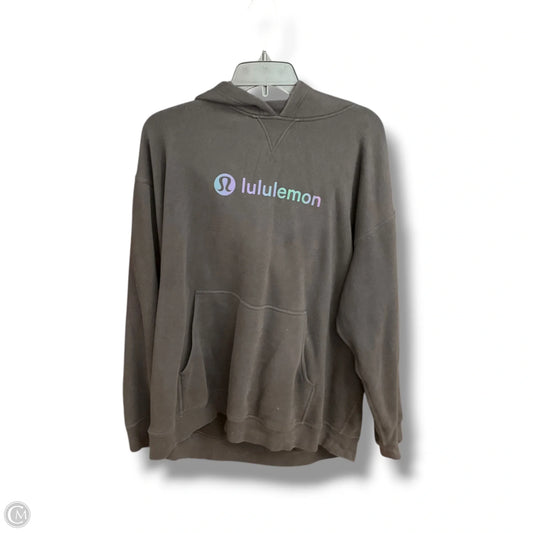 Athletic Top Long Sleeve Hoodie By Lululemon In Black, Size: 2x