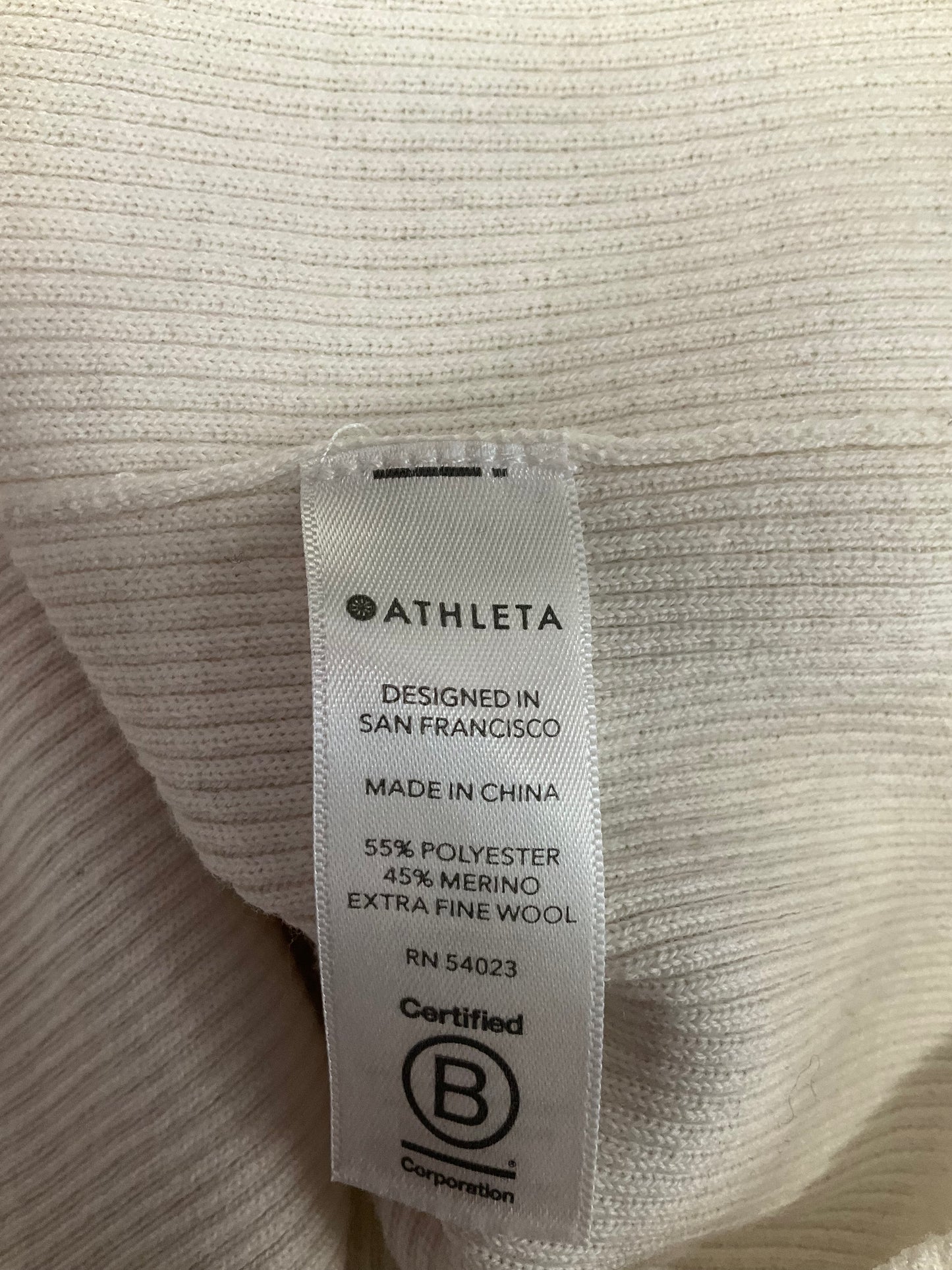 Top Long Sleeve Basic By Athleta In Striped Pattern, Size: M