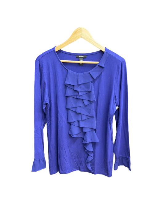 Blue Top Long Sleeve Alfani, Size L