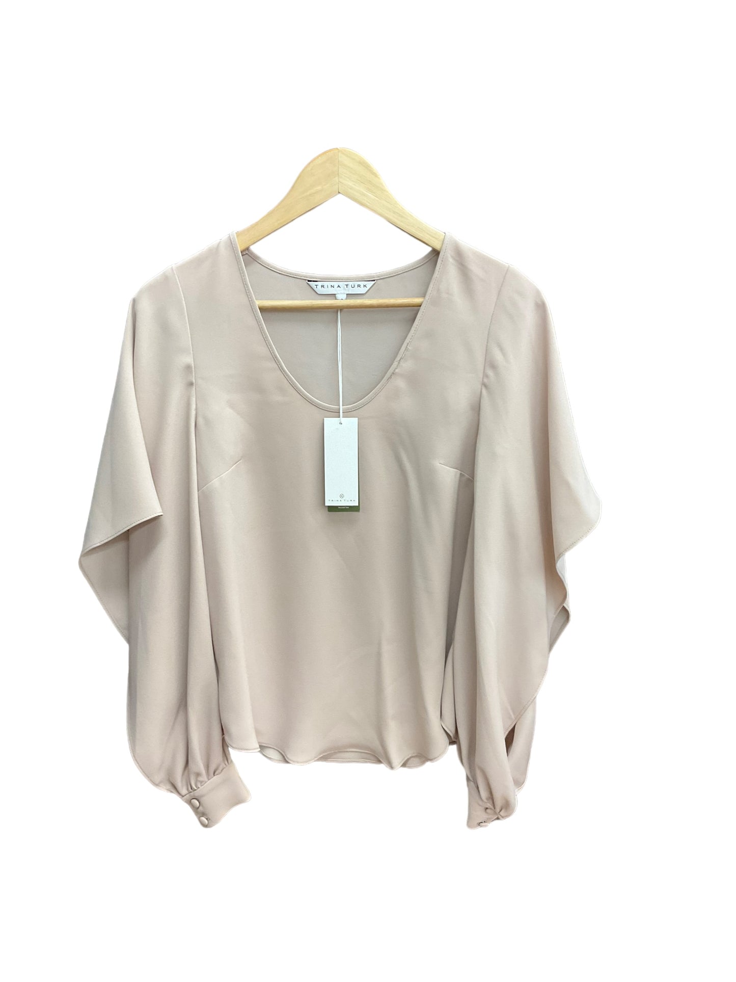 Taupe Top 3/4 Sleeve Trina Turk, Size Xs