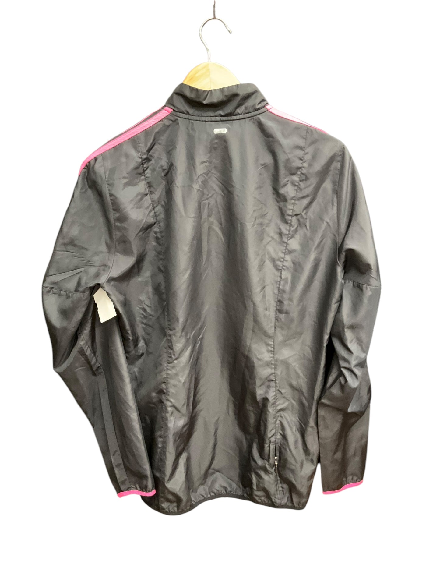 Athletic Jacket By Adidas In Black & Pink, Size: M