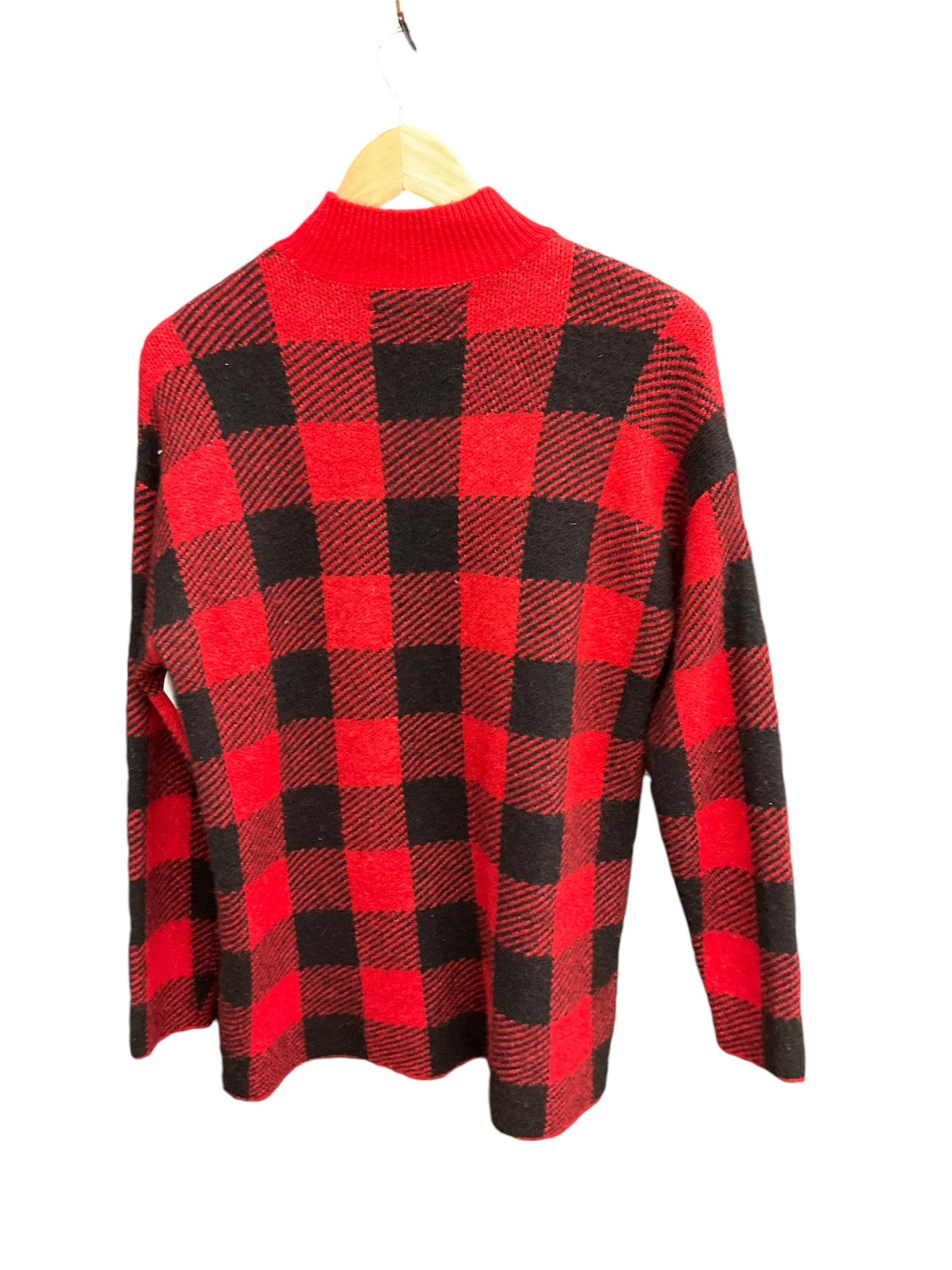 Sweater By Loft In Plaid Pattern, Size: M