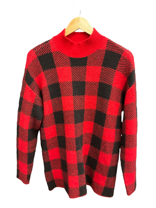 Sweater By Loft In Plaid Pattern, Size: M