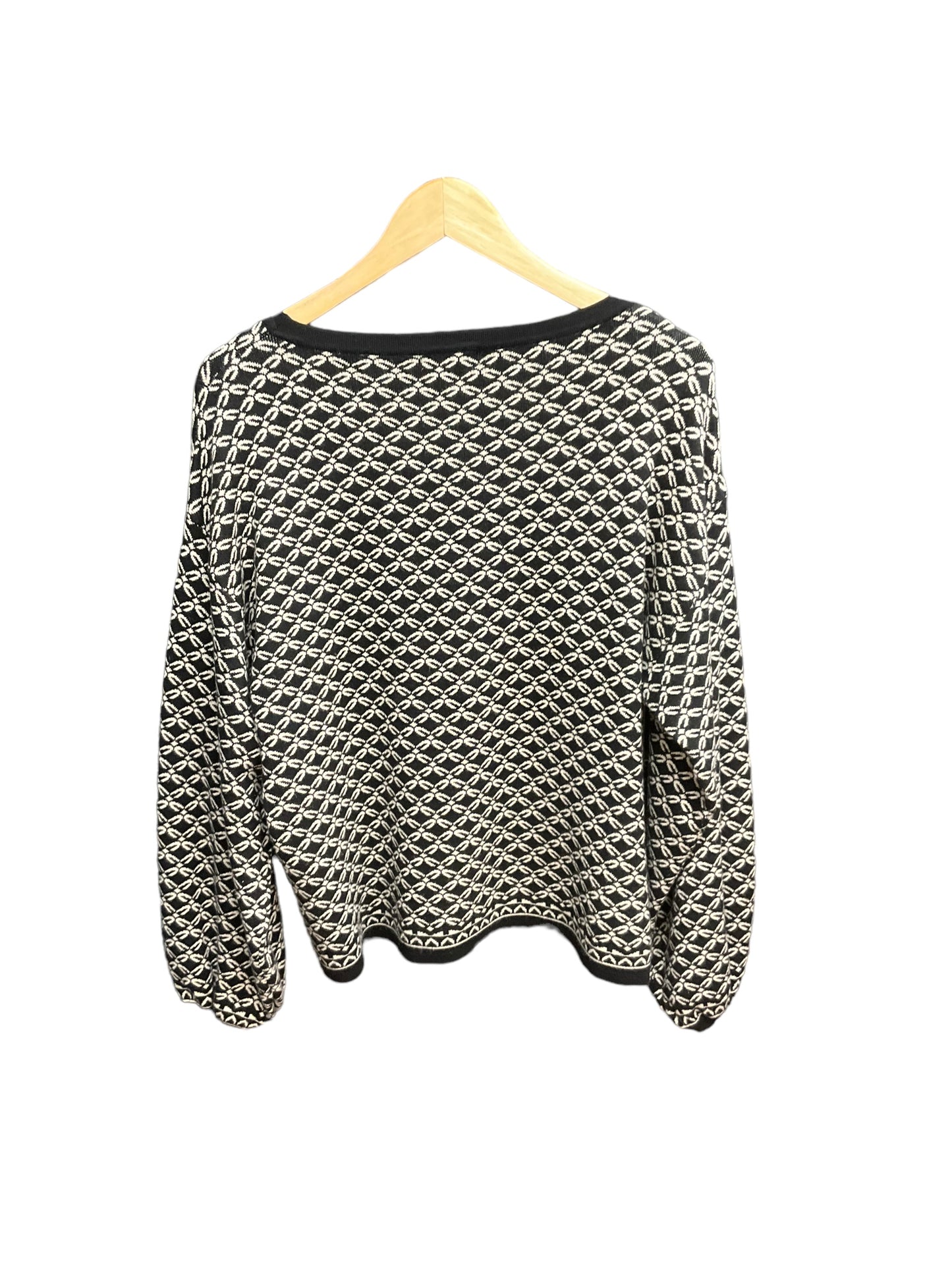 Sweater By Max Studio In Black & White, Size: M