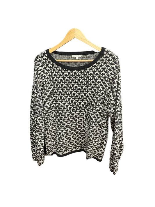 Sweater By Max Studio In Black & White, Size: M