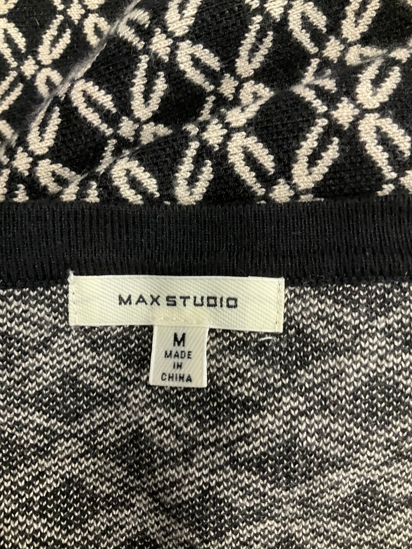 Sweater By Max Studio In Black & White, Size: M