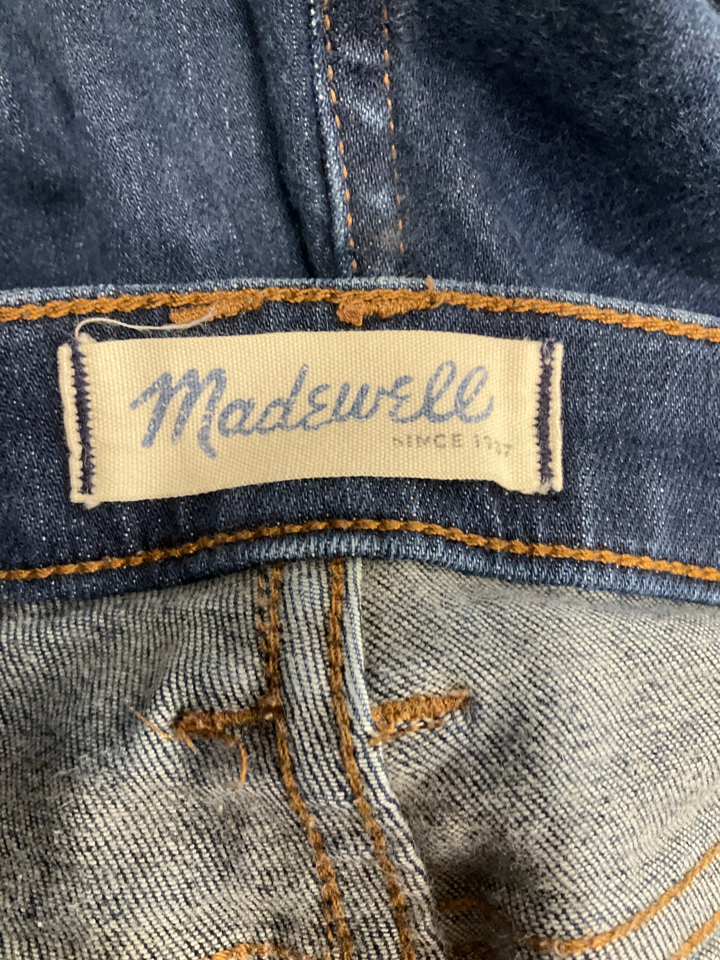 Blue Denim Jeans Straight Madewell, Size 6