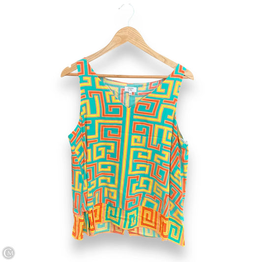 Top Sleeveless By Crown And Ivy In Geometric Pattern, Size: L