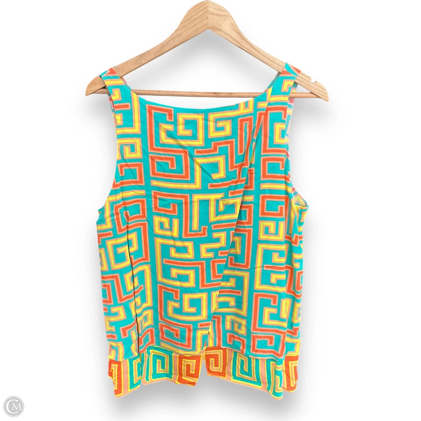 Top Sleeveless By Crown And Ivy In Geometric Pattern, Size: L