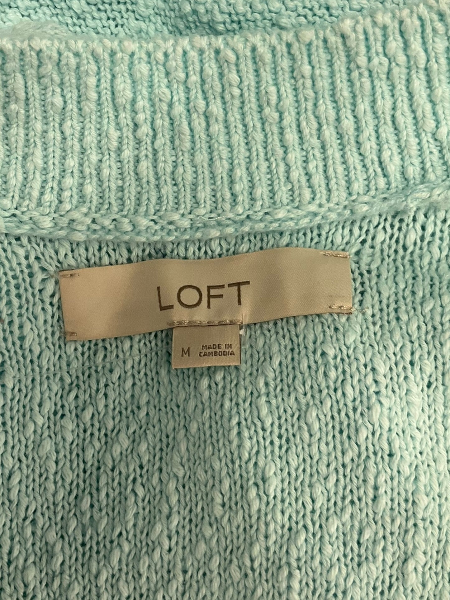 Cardigan By Loft In Aqua, Size: M