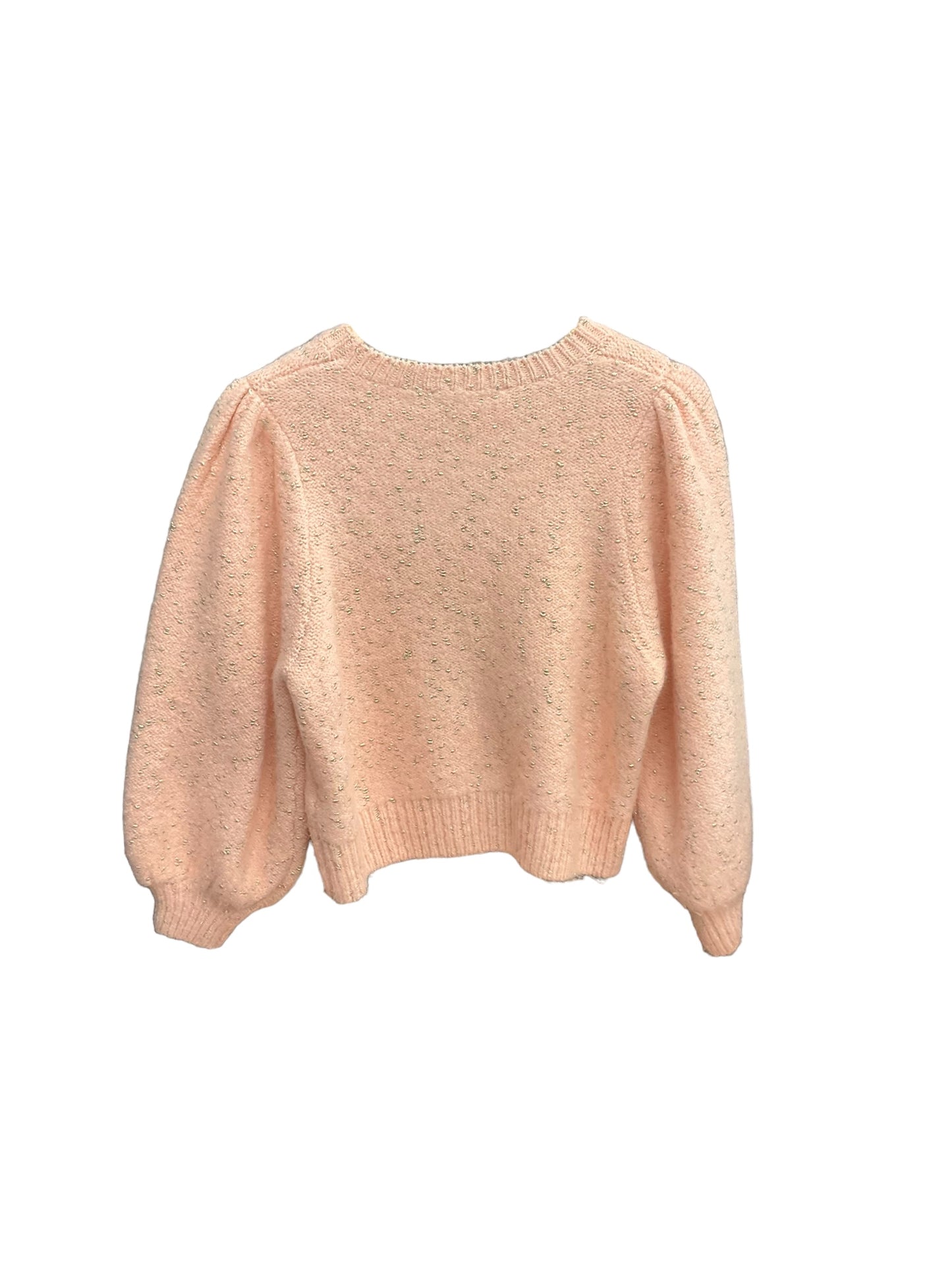 Sweater By Zara In Pink & Silver, Size: L