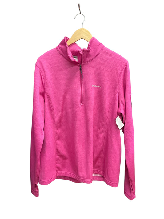 Athletic Top Long Sleeve Collar By Columbia In Pink, Size: Xxl