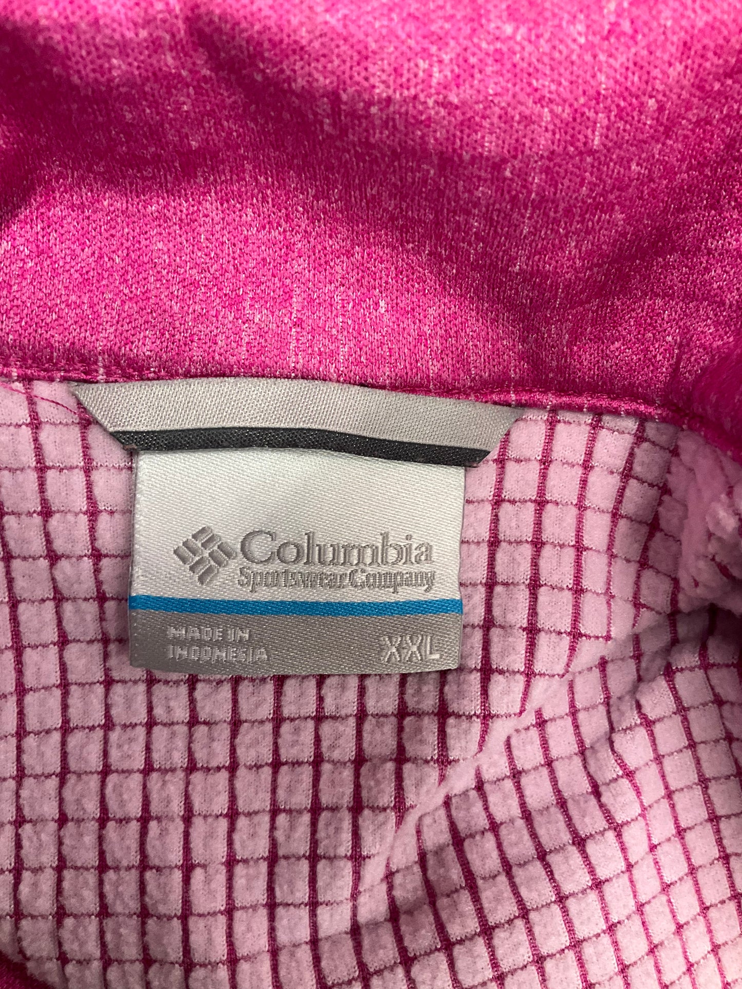 Athletic Top Long Sleeve Collar By Columbia In Pink, Size: Xxl