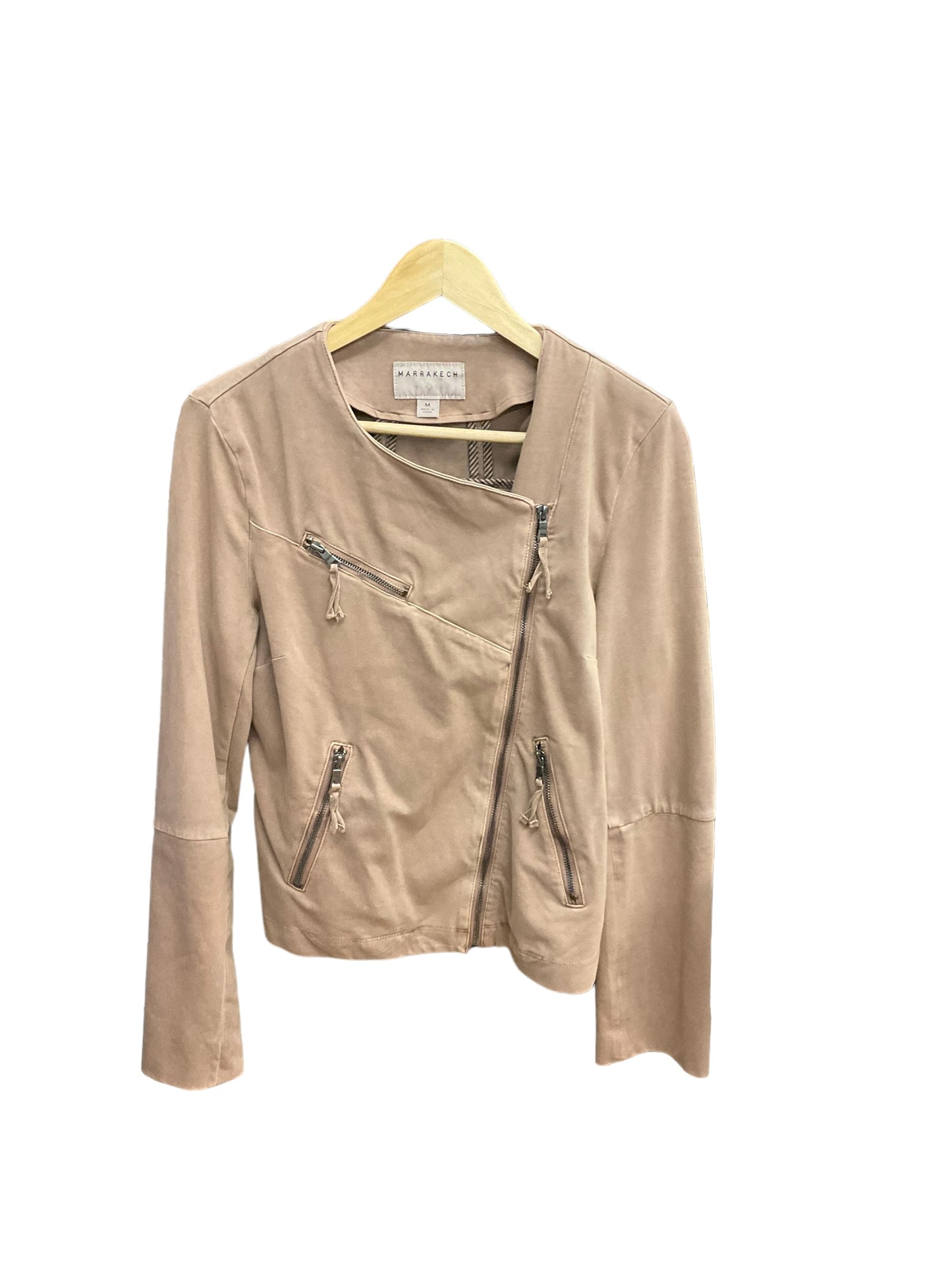 Jacket Moto By Marrakech In Brown, Size: M