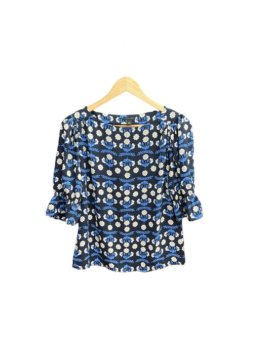 Top Short Sleeve By Ann Taylor In Floral Print, Size: S