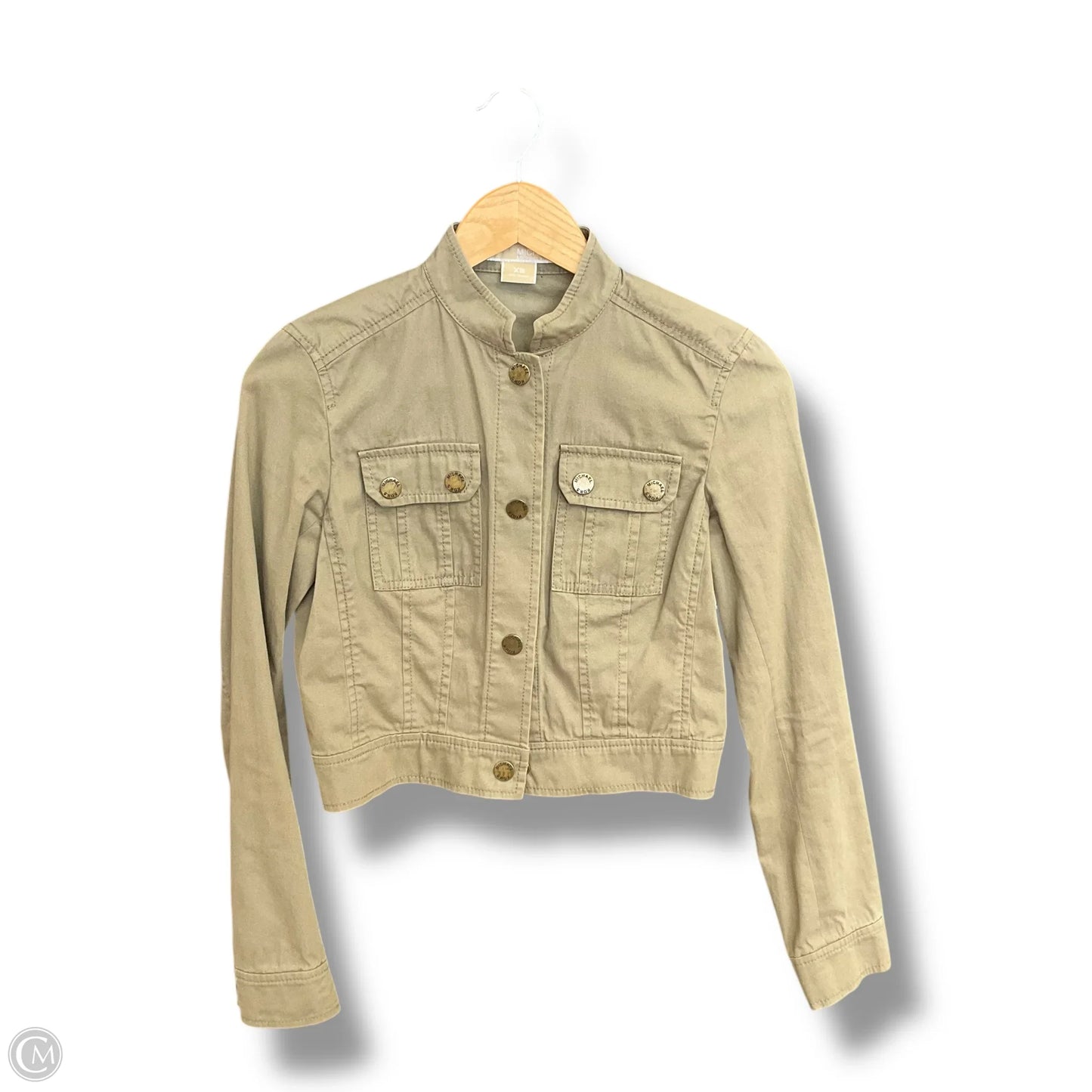 Jacket Shirt By Michael Kors In Green, Size: Xs