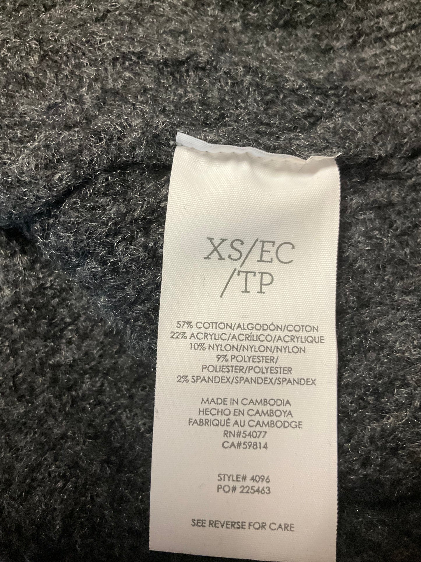 Sweater By Cabi In Grey, Size: Xs