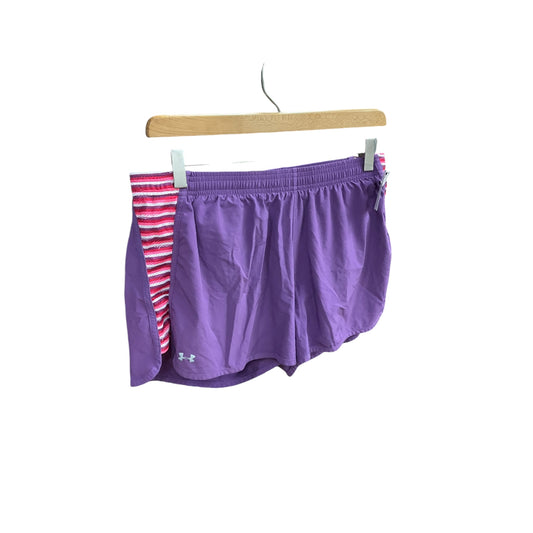 Athletic Shorts By Under Armour In Purple, Size: L