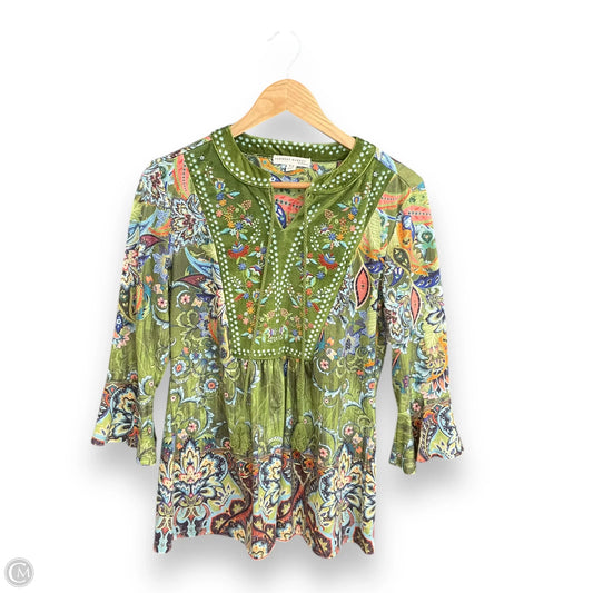 Top Long Sleeve By One World In Multi-colored, Size: Xs