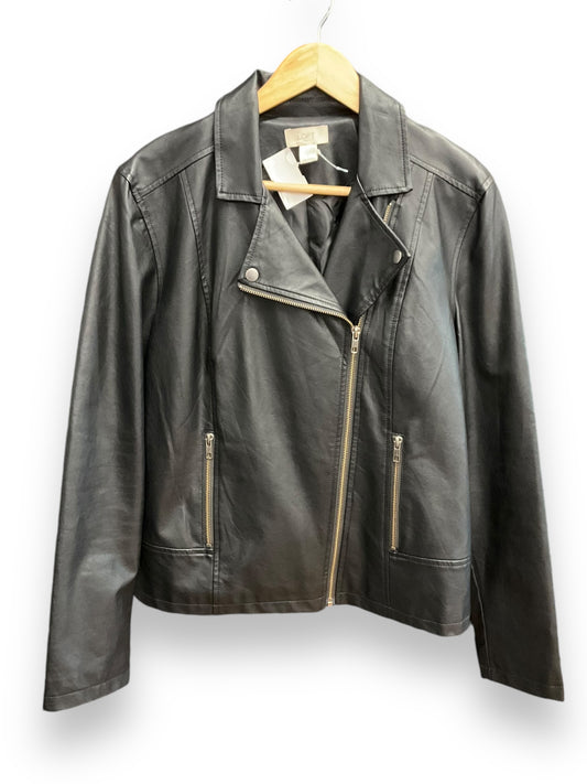 Jacket Moto By Loft In Black, Size: L