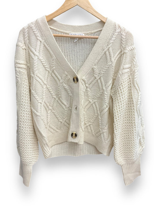 Cardigan By Clothes Mentor In Cream, Size: Xl