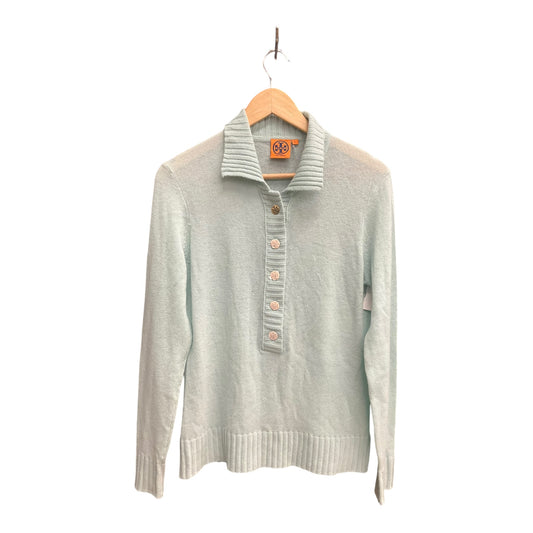 Sweater Cardigan Cashmere By Tory Burch In Green, Size: L