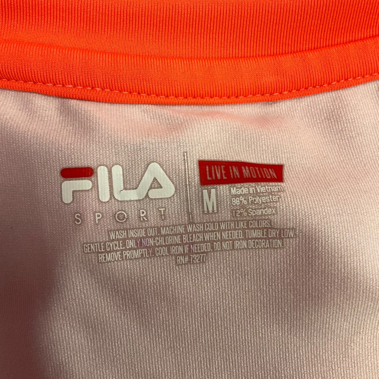 Athletic Top Short Sleeve By Fila In Ombre Print, Size: M