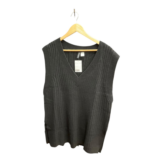 Vest Sweater By Divided In Black, Size: L