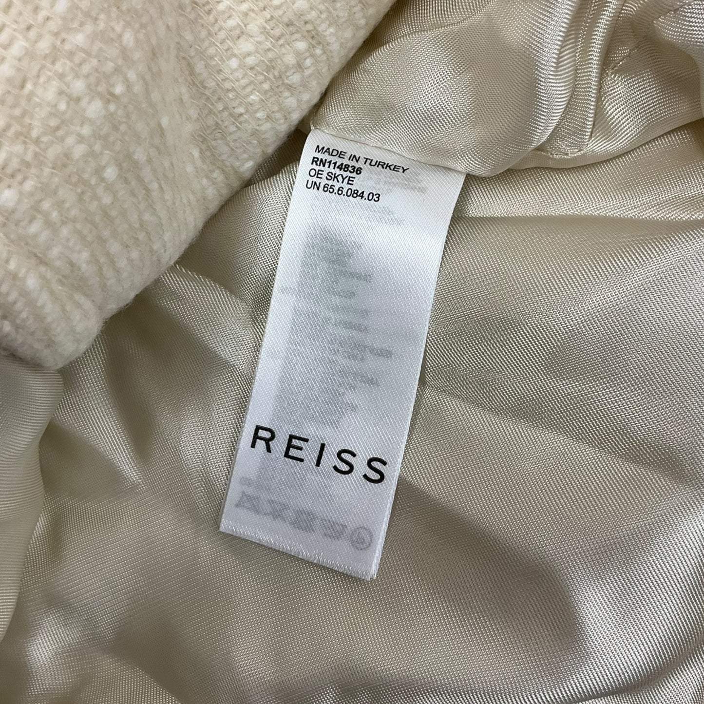 Blazer By Reiss In Cream, Size: M