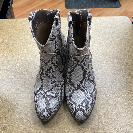 Boots Ankle Heels By Style And Company In Snakeskin Print, Size: 8.5
