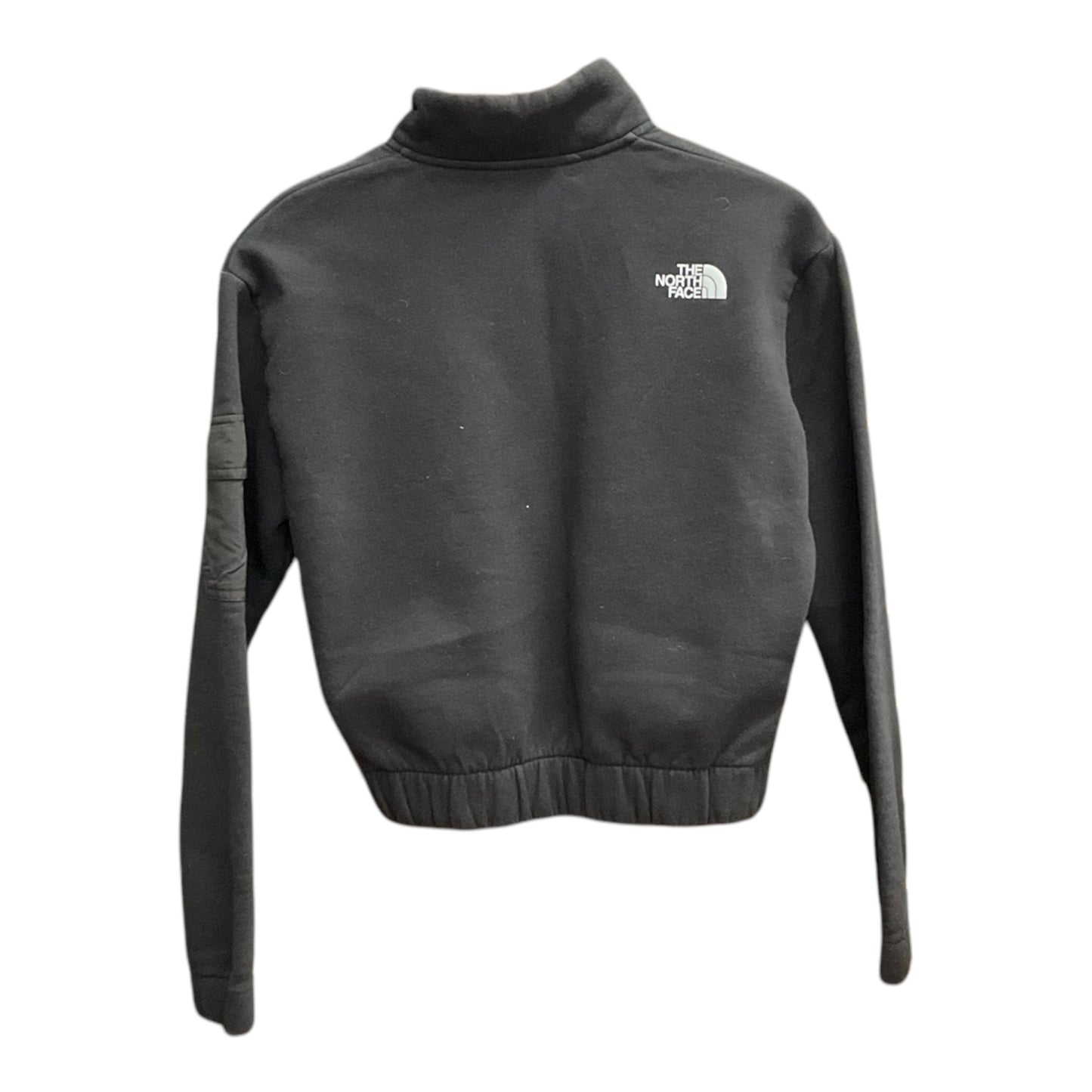 Athletic Top Long Sleeve Collar By The North Face In Black, Size: M