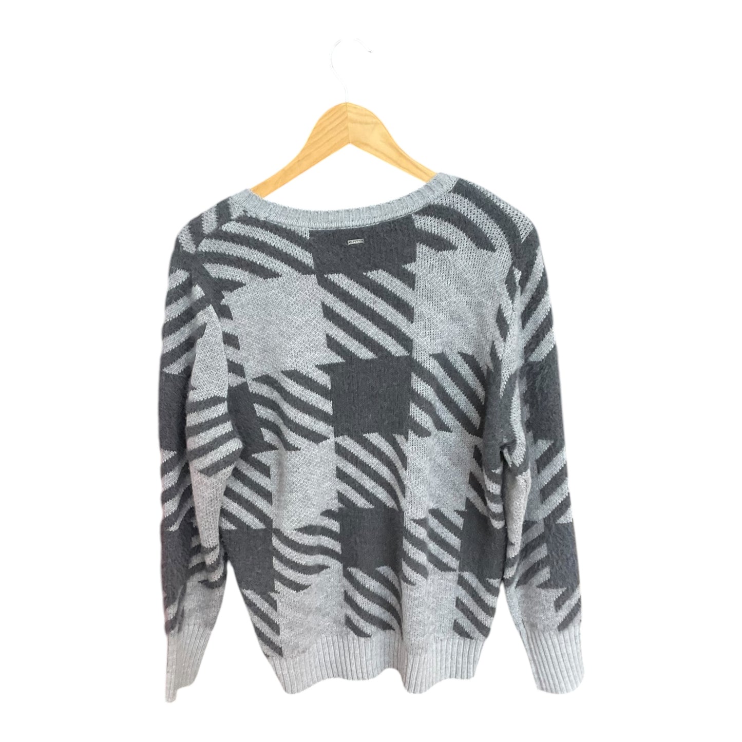 Sweater By Dkny In Checkered Pattern, Size: L