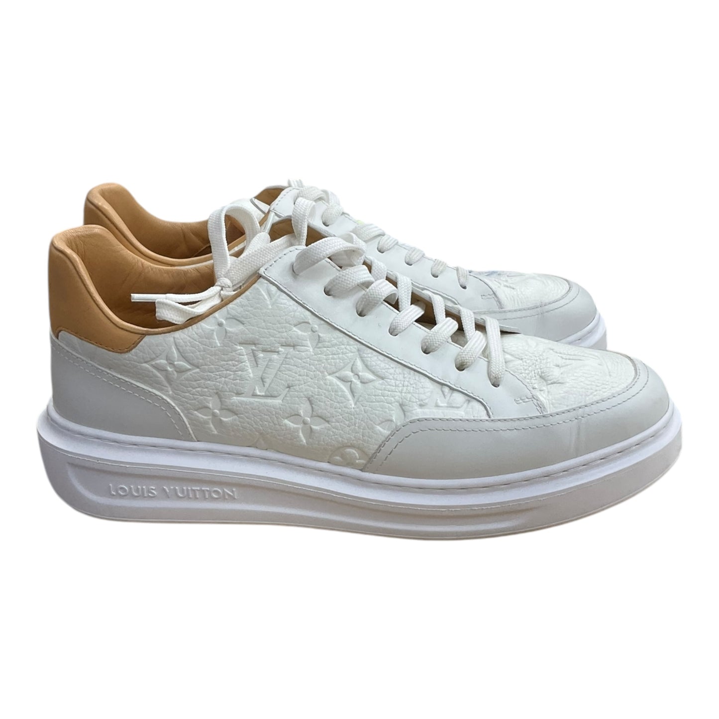 Shoes Luxury Designer By Louis Vuitton In White, Size: 10