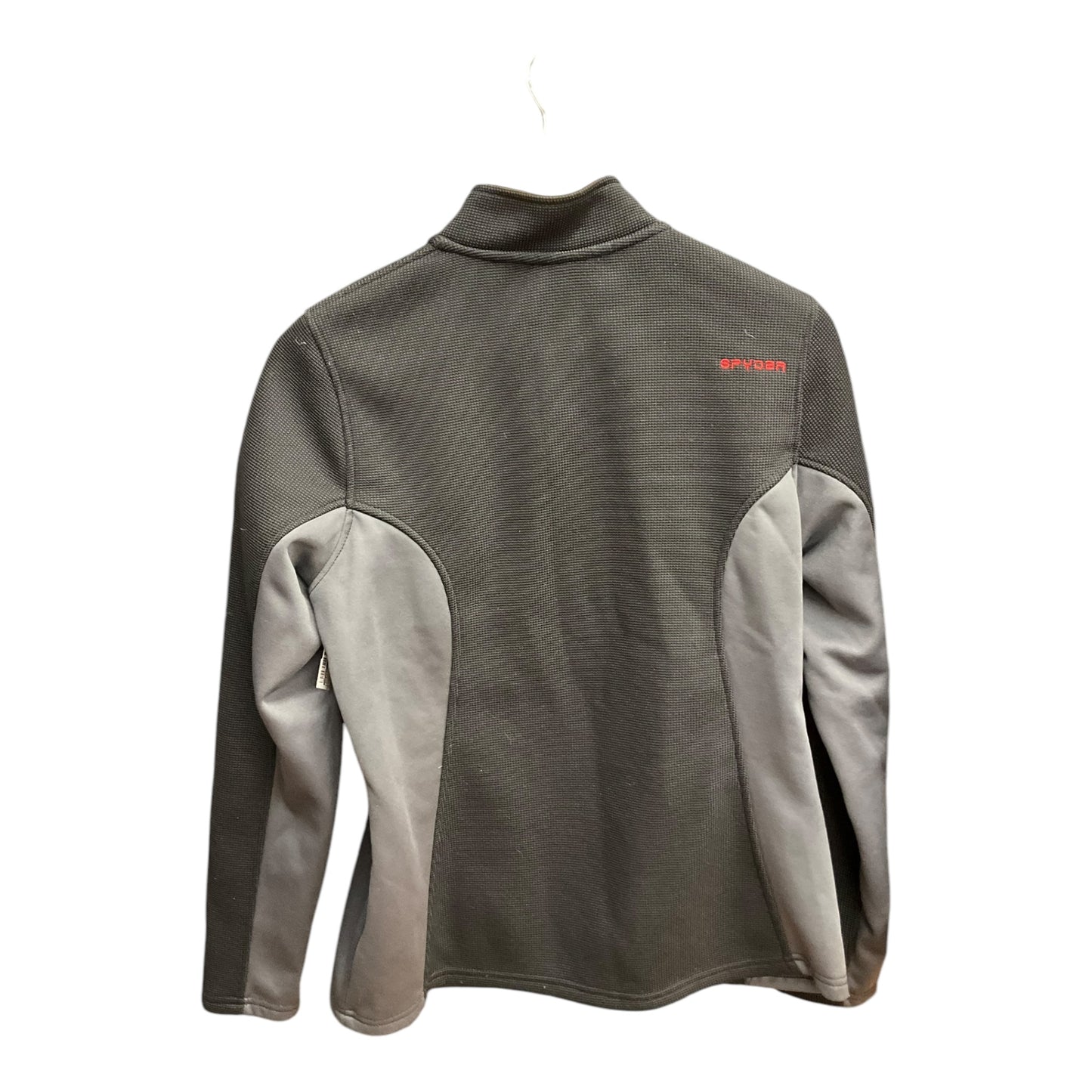 Athletic Jacket By Spyder In Black & Grey, Size: L