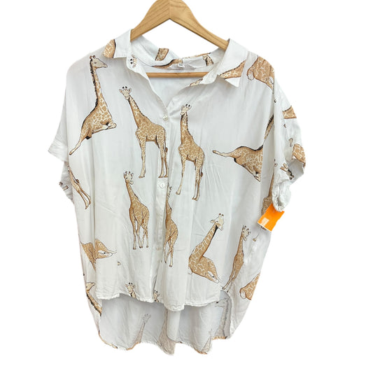 Top Short Sleeve By Jane And Delancey In White, Size: Xl