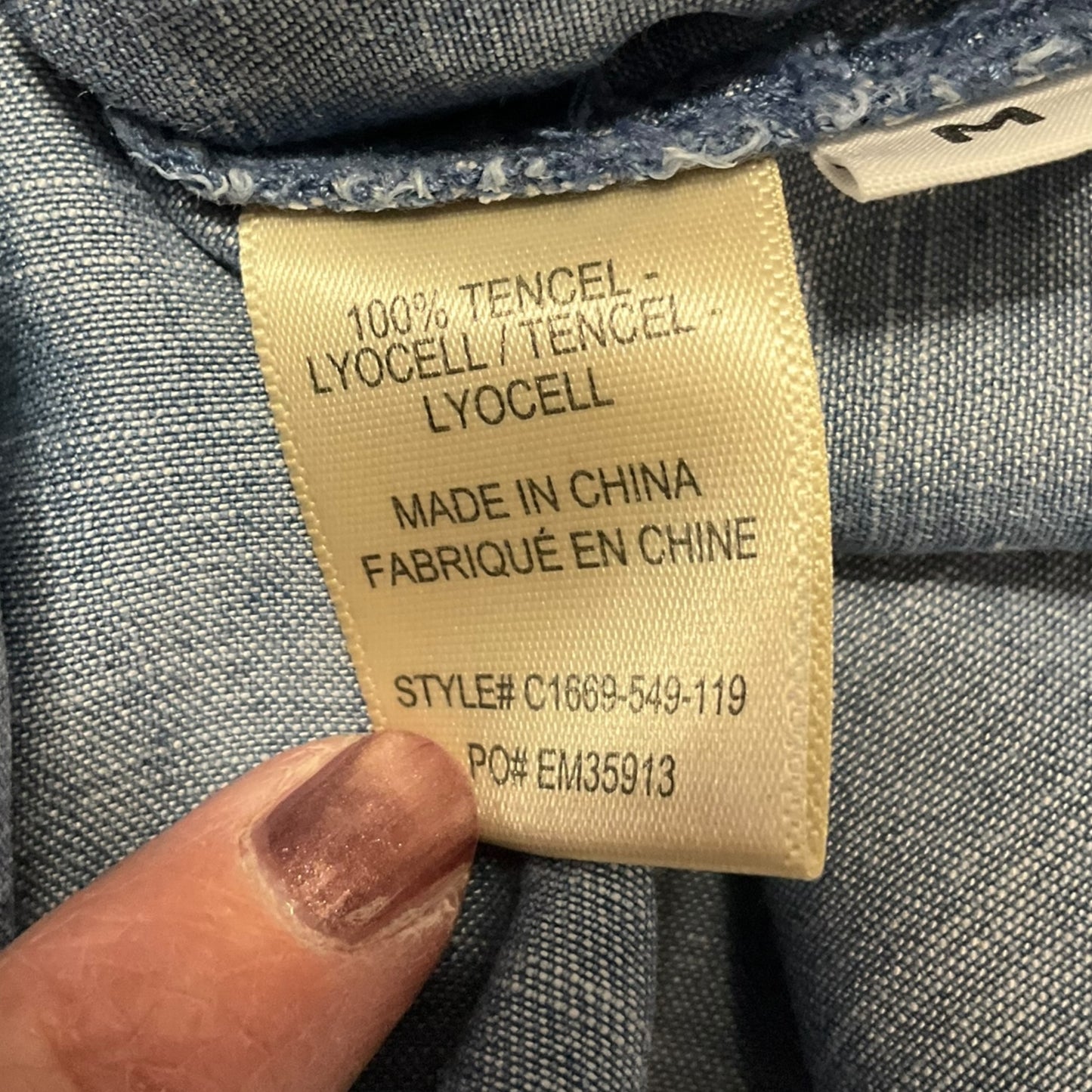 Top Long Sleeve By Cloth & Stone In Blue, Size: M